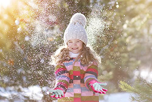 7-Mi Kids Ski Gloves, Winter Snow Mitten Thermal Fleece Waterproof For Boys & Girls Skiing, Snowboarding Cold Weather 4-6 Years #TOP6