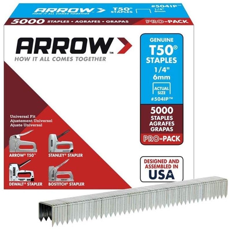 Arrow T50 Staples 6mm (1/4in) Bulk Pack 5000