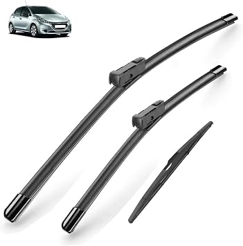 Front & Rear Wiper Set For Peugeot 208 2012-2018 2015 2016 2017 coated windshield wiper blade 26