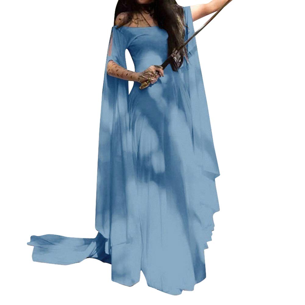 AnyuA Trajes Disfraz de Medieval Mujer Vestidos Goticos Disfraces para Halloween Cosplay