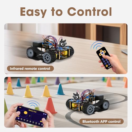 Robotics Kit for Kids Ages 8–12, Smart Robot Tank Car Compatible with Arduino & Scratch & Python, STEM Toys for Boys Ages 8–12, App & Remote Control, Birthday Coding Gift for Boys, Girls and Adults - Image 6