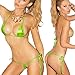 Women's Brazilian Halter Micro G-String Thong Mini Bikini Set Tie Side Bottom Push Up Triangle Swimsuit Bathing Suit