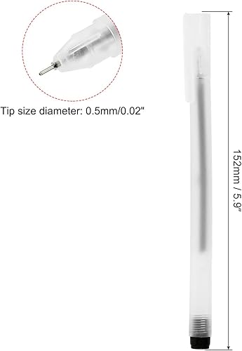 Miniatura 2 de PATIKIL Bolígrafos de gel negro, 30 varillas de lijado de punta fina, bola de rodillo de 0.020 in, bolígrafos de tinta de gel de 5.984 in, escritura