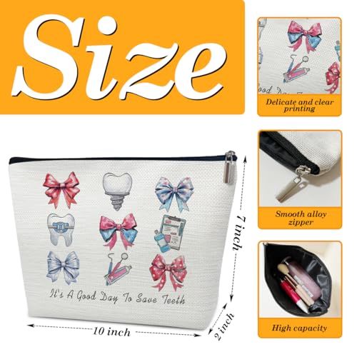 Dental Assistant Gifts Makeup Bag, It’s A Good Day To Save Teeth Pouch, Women Cosmetic Bag for Purse, Dental Hygienist Gifts for Women Graduates, Hygienist Student Must Haves Organizer Pouch2