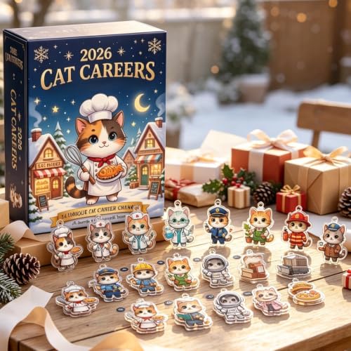 Nudorpn Calendrier de Noël Compte à rebours Bureau Thèmes Décoration Chat – vue 2