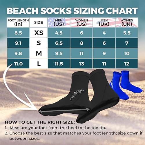 Nordic Essentials Beach Socks [2 Pairs] (Black + Blue, M) - Thumbnail 2