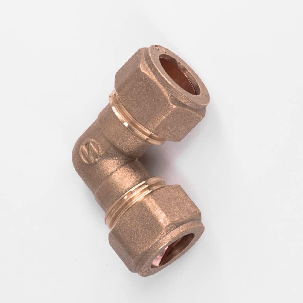 Pipe Fitting Fit Tube OD 15mm-35mm Brass Compression Elbow Junction Union Joint Coupling Connector Adapters Water Gas Fuel(16mm) pipe Fitting