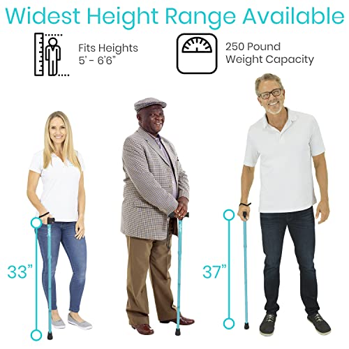 image for Folding Cane by Vive - Sturdy Lightweight Walking Stick for Men & Wome