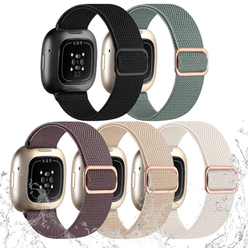 Image of Odbeai Stretchy Bands Compatible with Fitbit Sense /Versa 4 /Sense 2 /Versa 3