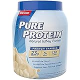 Pure Protein 100 % Whey Protein, Vanilla Cream, 1.6 Pound Tub