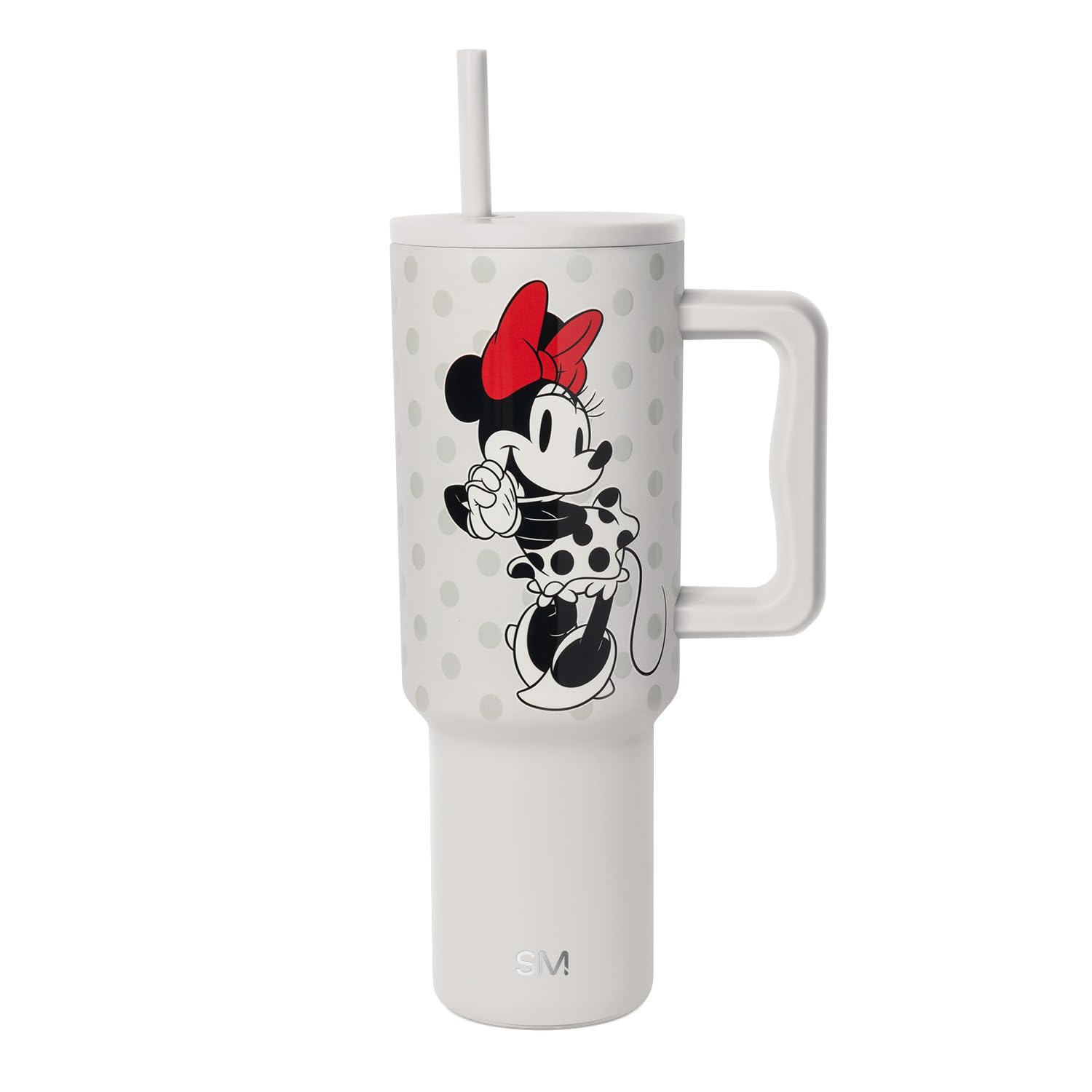 Simple Modern 40 oz Disney Trek Tumbler with Handle and Straw | Insulated Stainless Steel Water Bottle Iced Coffee Cup Travel Mug | 40 oz | Minnie Mouse Love