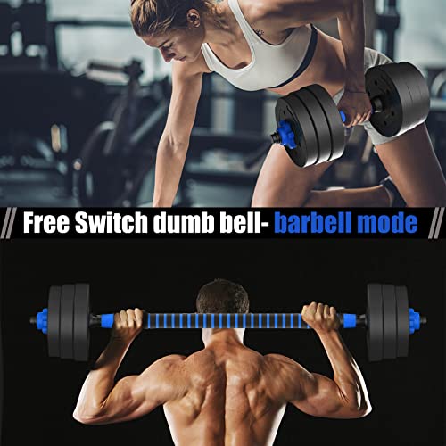 Adjustable-Dumbbells-Set,20Lbs Free Weights Set With Connector,Fitness Exercises For Home Gym Suitable Men/Women,Blue #TOP1