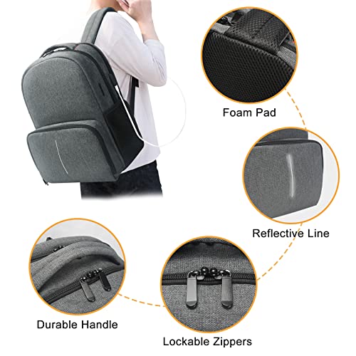 Ocraho Lunch Bag Backpack, Insulated Cooler Lunch Box Backpack,Travel Laptop Backpack with USB Port for Women Men Fits 15.6 Inch Laptop - Image 7