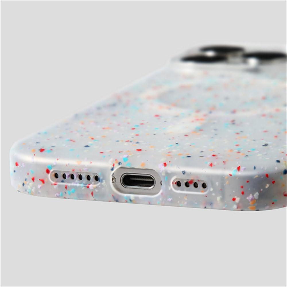 Custodia magnetica di lusso con motivo ad acquerello e stelle per iPhone 14/15 Pro Max, originale, in silicone liquido colorato, rosa, per iPhone 14 Pro