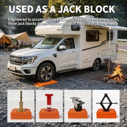 WEYCALI 10 Pack Heavy Duty RV Leveling Blocks for Stabilizing by WEYCALI - Used condition - Image 7