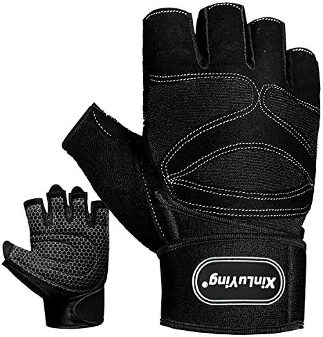 CENRY Workout Gloves, Weight Lifting Gloves with Wrist Wrap & Protect Palm, Fitness Gloves for Gym Training for Men & Women