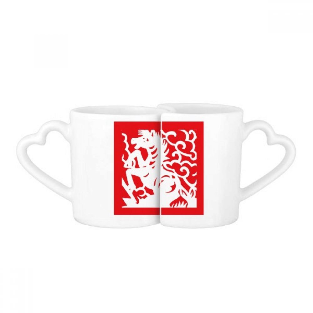Chine Cheval Animal Zodiac Amour tasses céramique et coupe-papier