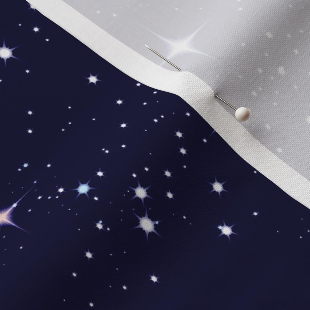 Spoonflower Fabric - Galaxy Astronomy Constellations Summer Sky Winter Printed on Petal Signature Cotton Fabric by The Yard - Sewing Quilting Apparel Crafts Decor