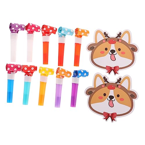ERINGOGO 10juegos Sets De Silbatos De Fiesta Para Cumpleaños De Sopladores Musicales De Corgi Accesorios Para Celebraciones Infantiles Fiestas y Eventos Festivos