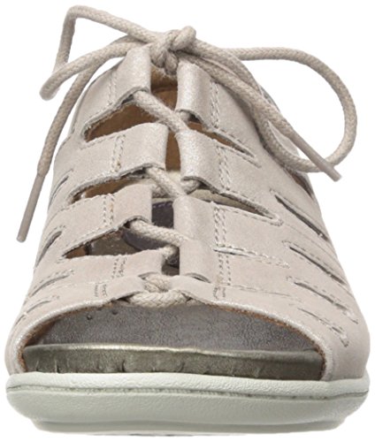 Aravon Women's Bromly Ghillie Flat Sandal, Taupe, 7.5 Wide #TOP1