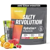 Jobabo Salty Revolution Electrolytes Powder Packets | Keto, Energy & Sports Hydration Support | Sugar Free, Gluten-Free | Drink Mix Variety...