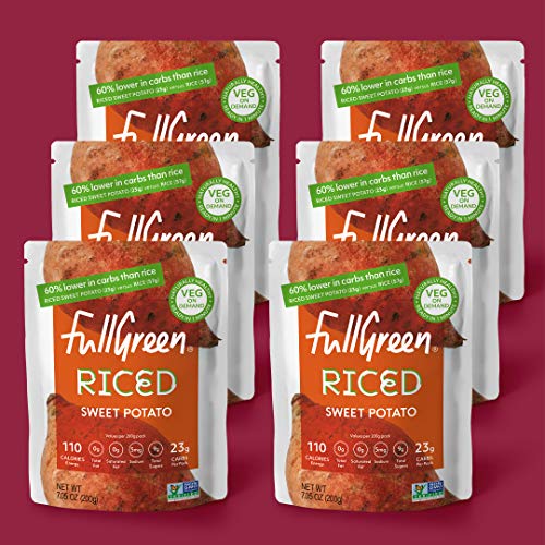 New: Fullgreen Sweet Potato Rice, Delicious Sweet Potato Low Carb Rice Alternative, All Non-Gmo Vegetables - Case Of 6X Pouches (7.05Oz/Pouch) Exclusive Take Home Case - Made In The Usa #TOP5