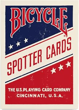 Bicycle Spotter Blue Playing Cards WWII Aircraft Silhouettes Deck
