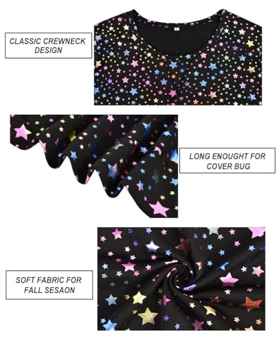 Image of CARCOS Plus Size Tops for Women Color Block Flower /Striped /Camo Crew Neck Long Sleeve Tee Shirt