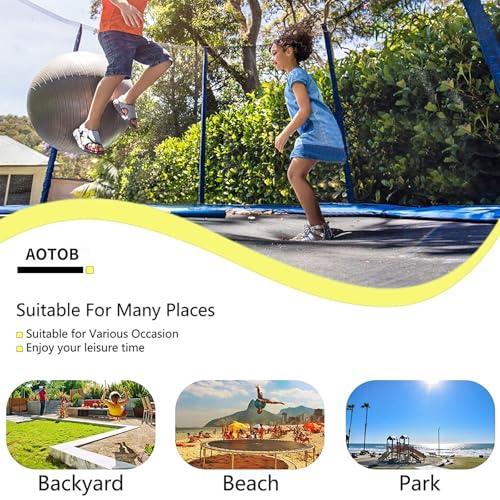 Image of AOTOB Trampoline with Net for Kids Outdoor 8 10 12 14 15FT ASTM 400LBS