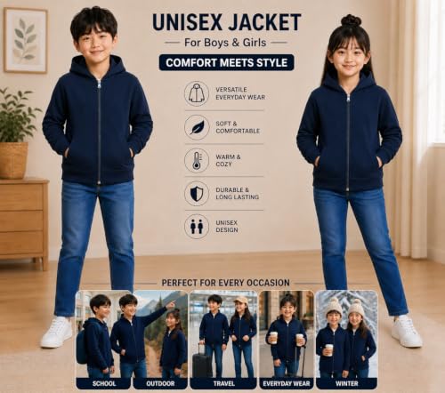 Image of ADBUCKS Girl's Cotton Hooded Sweatshirt