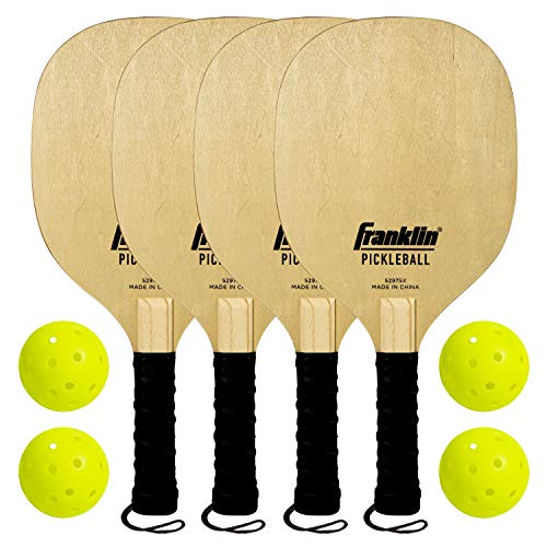 Franklin Sports Wooden Pickleball Paddle And X-40 Pickleball...