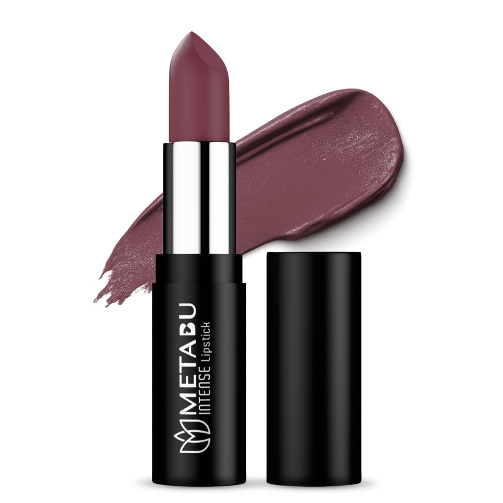 Intense Lipstick | Deep Hydrating & Highly Pigmented Lipstick | Moisture Protection | One-Swipe Application | Enrich with Vitamin –E Creamy Matte Lipstick | Shade - Plum Desire, 4.2 gm-image-1