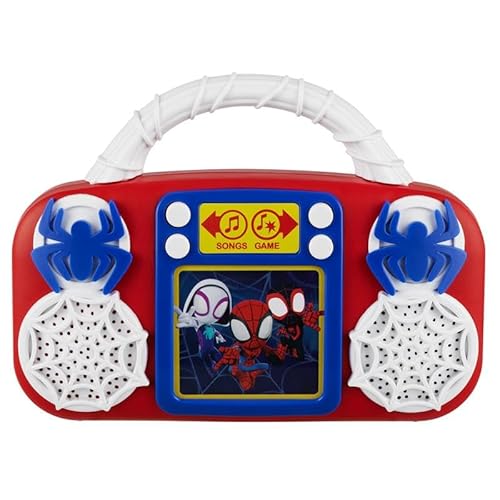 eKids Spidey and His Amazing Friends Toy Music Player Includes Freeze Dance Game, Musical Toy for Toddlers and Fans of Spidey Toys for Boys