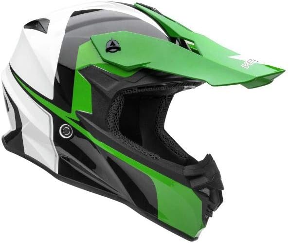 Vega Helmets Unisex-Adult Off-Road-Helmet-Style VF1 Stinger Graphic (Green, X-Small)