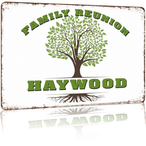 Haywood Family Reunion Family Tree Aluminum Metal Sign 8 x 12 Inch