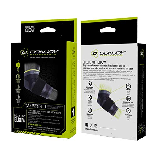 Donjoy Performance Deluxe Knit Elbow Sleeve With Compression Strap - Ideal For Golfer’s Elbow, Tennis Elbow, And Elbow Tendonitis - Medium #TOP3