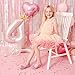 Parrosoo Toddler Girls Dress Shoes - Princess Theme - Pink, Size 13 - Formal Occasion - Low Heel - Hook & Loop Closure - All Seasons - Synthetic Material