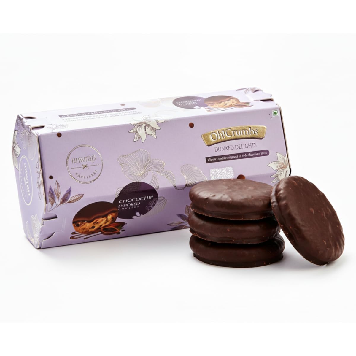 Unwrap Happiness Oh Crumb Dunkin Delight Chocochip Cookies Rich Choco Layer| Soft Center | Gourmet Treat for Tea-Time| Gifting & Snacking | Freshly Sealed Pack 160g-image-20