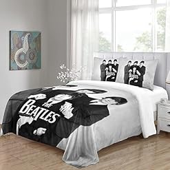 The Beatles Ensembles De Housse De Couette Groupe de Rock 3D Ensembles De Literie Rock ‘n’ Roll Microfibre Parure De Lit Single(135x200cm) - Les Beatles, Paul McCartney, John Lennon, RIngo Starr, George Harrison The Beatles Ensembles De Housse De Couette Groupe de Rock 3D Ensembles De Literie Rock 'n' Roll Microfibre Parure De Lit Single(135x200cm) – Image 4