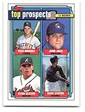 1992 Topps Baseball #126 Rico Brogna/John Jaha/Ryan Klesko/Dave Staton RC Rookie Detroit Tigers/Milwaukee Brewers/Atlanta Braves/San Diego Padres Official MLB Trading Card (Stock Photo Used, Sharp Corners Guaranteed, NM-MT)