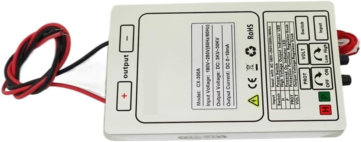 High Voltage Power Supply 3KV - 30KV CX-300A,Electrostatic Ionization, Spraying, Cleaner Air Purification(110 V)