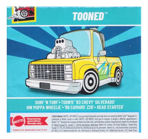 Image of Hot Wheels Car 2025 HW Fun Park Pack of 5 (Bump Around, Loopster, Cool One, Loco Motorin, Tee'd Off 2) Multi - Color