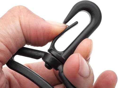 Miniatura 3 de CRAFTMEMORE 6 piezas de gancho de plástico giratorio para puerta de empuje, cierre de mosquetón para monedero, accesorios JINH (1 12 pulgadas)