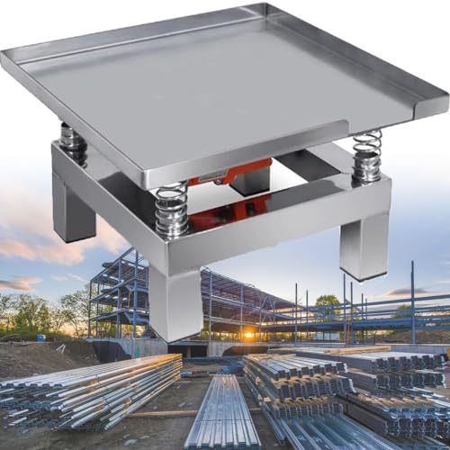 Plataforma Vibratoria para Hormigón 220 V, Mesa Vibradora de Prueba para Compactación, Herramienta Manual de Vibración para Hormigón en Acero Inoxidable, 50 x 50 x 25 cm miniatura 1