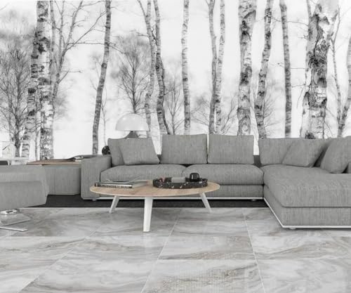 Papier Peint Panoramique Jungle Noir et Blanc 3d Soie, 200 x 150 ...