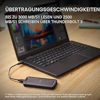 SanDisk® PROFESSIONAL PRO-G40™ SSD 4 TB (mobile SSD, robuste NVMe™ SSD mit Thunderbolt™ 3, USB-C™, bis zu 3.000 MB/s, IP68 Gehäuse, staub- und wasserbeständig) – Ansicht 2