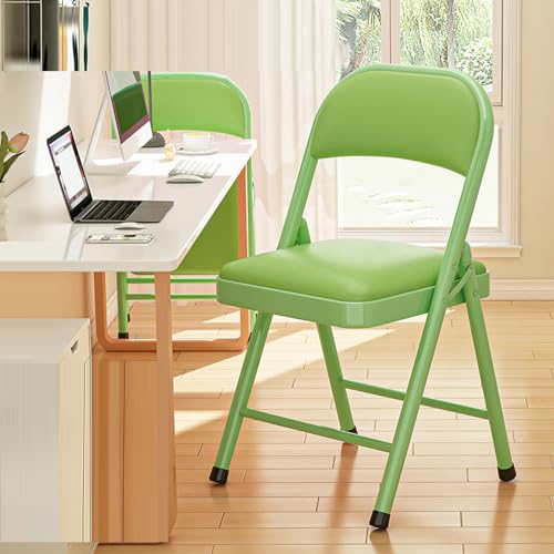 緑色の金属製椅子 4脚セット ビンテージチェアグリーンパイプ椅子小型