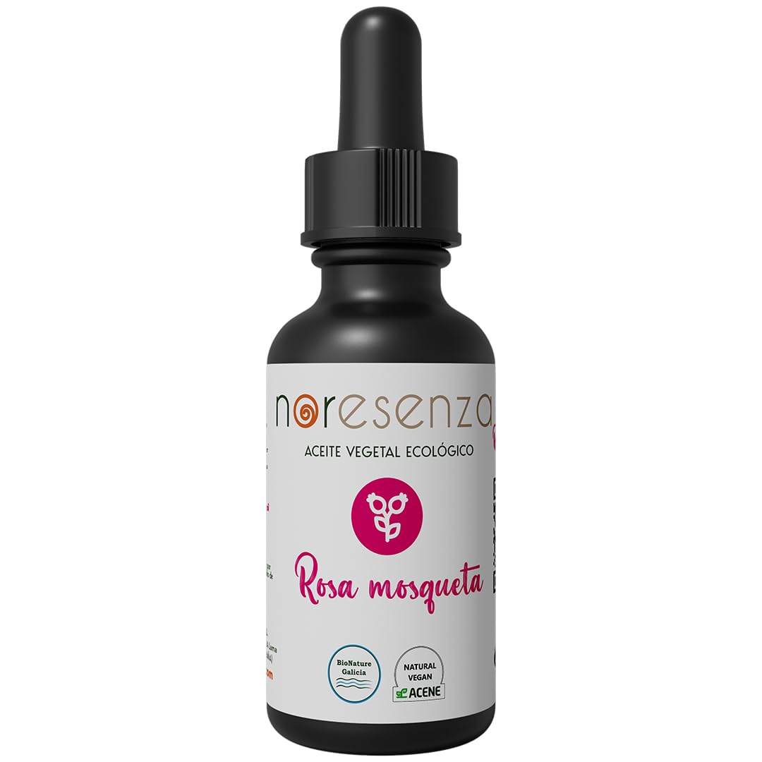 Aceite BIO de Rosa Mosqueta ecológico NORESENZA 100% puro - Primera presión en frío BIO 20 ml - Sérum - Hidratación profunda- Reparación| Bionature Galicia