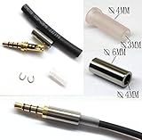 Goldener, 3,5 mm 4-poliger Löt-Stecker, Reparatur für Kopfhörer, Klinkenstecker, Metall, Audio, Feder.