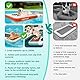 FBSPORT Hunde wasserspielzeug,Pool Rampe für Hunde,Pool Dock Hund,Hundeschwimmplattform, Aufblasbare Hundeschwimminsel für Pool, Seen, Boote und Meer, rutschfeste Eva-Schwimmdock